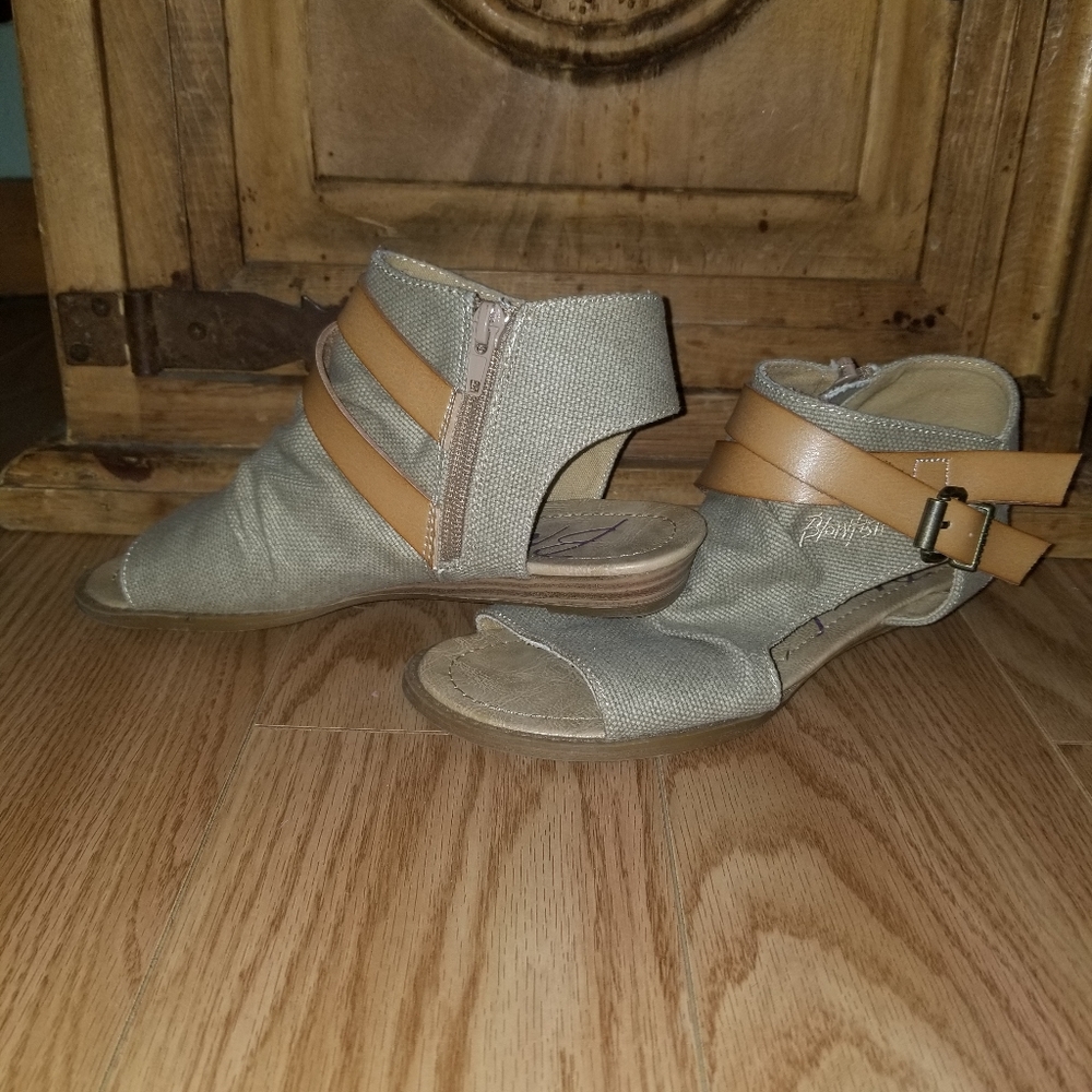Canvas & Leather Sandal - Blowfish Sz 7